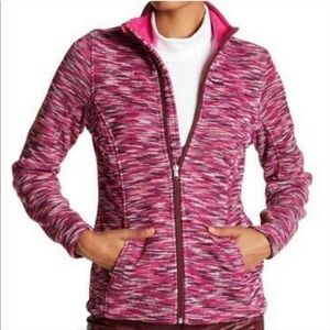 SPYDER Endure Space Dye Full Zip Viola Coy Fini Fleece Sweater Jacket Size M